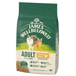 Karma dla kota JAMES WELLBELOVED Adult Monobiałkowa z indykiem 4 kg