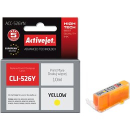 Tusz ACTIVEJET do Canon CLI-526Y Żółty 10 ml ACC-526YN