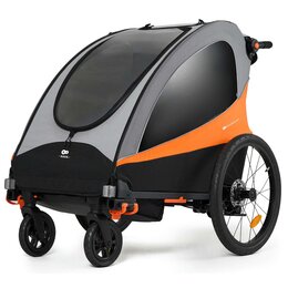 Przyczepka rowerowa KINDERKRAFT Nava 3w1 Pomarańczowy