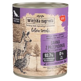 Karma dla psa WIEJSKA ZAGRODA Adult Leśne smaki Sarna z przepiórką 800 g