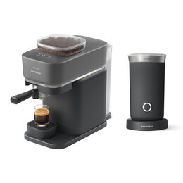 Ekspres PHILIPS Baristina BAR300/60 z zautomatyzowanym procesem mielenia i zaparzania + Spieniacz PHILIPS Baristina BAR311/60 Czarny