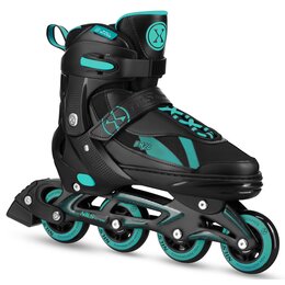 Łyżworolki NILS EXTREME Enzo NH382 2W1 (rozmiar 40-43) Czarno-turkusowy