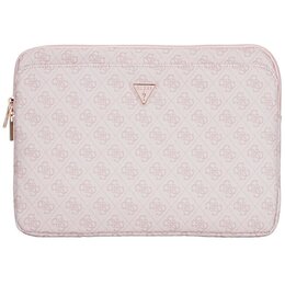 Etui na laptopa GUESS Sleeve 4G Zipper Pocket Triangle Logo 14 cali Różowy