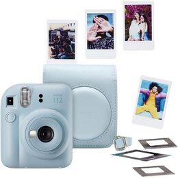 Aparat FUJIFILM Instax Mini 12 Niebieski + Pokrowiec + Ramki na zdjęcia