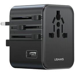Adapter podróżny USAMS Travel Adapter CC308 Czarny