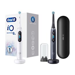 Szczoteczka magnetyczna ORAL-B iO 8 Biały + Szczoteczka magnetyczna ORAL-B iO 8 Czarny