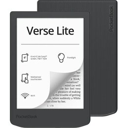 Czytnik e-booków POCKETBOOK Verse Lite 619 6", Podświetlany ekran, Wi-Fi, Bez reklam Szary