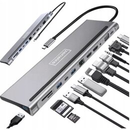 Stacja dokująca ZENWIRE BYL-2211 12w1 USB Typu C Pasywny