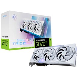 Karta graficzna MSI GeForce RTX 5070 Ti Gaming Trio OC 16GB DLSS-4 Biały