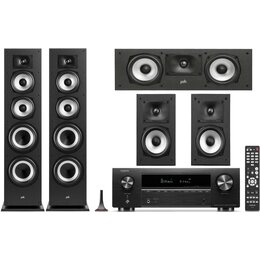 Kino domowe DENON AVR-X1800 + POLK AUDIO Monitor XT7'0 + XT15 + XT30C Czarny