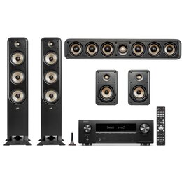 Kino domowe DENON AVR-X1800 + POLK AUDIO Signature elite ES60 + ES15 + ES35C Czarny