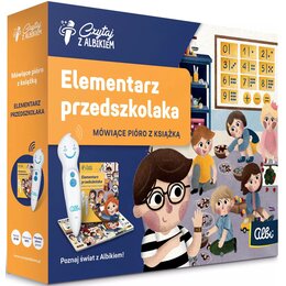 Książka Czytaj z Albikiem Elementarz przedszkolaka + Pióro Patrycja Nowak (twarda okładka)