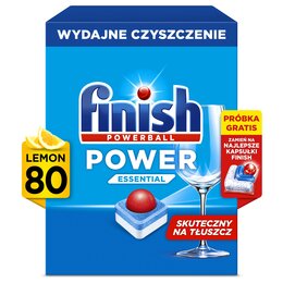 Tabletki do zmywarek FINISH Power Essential Lemon - 80 szt.+ Kapsułki do zmywarek FINISH Ultimate Plus 2 szt.