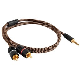 Kabel Jack 3.5 mm - 2x RCA PROSON Arctic 1m