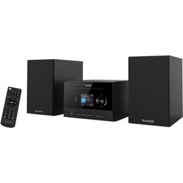 Wieża TECHNISAT Classic 800 IR Czarna, Radio Internetowe, Wi-Fi, Bluetooth, Kolorowy Wyświetlacz, Odtw. CD/-R/-RW/, Tuner FM