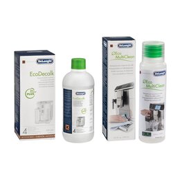 Odkamieniacz do ekspresu DELONGHI EcoDecalk (3018) 500 ml + Środek czyszczący DELONGHI do systemu mlecznego Eco MultiClean 250 ml