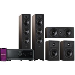 Zestaw stereo YAMAHA RX-V4A Czarny + INDIANA LINE Tesi 6 + INDIANA LINE Tesi 7 + INDIANA LINE Tesi 2 czarny