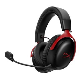 Słuchawki HYPERX Cloud III S Wireless, Nauszne, Dźwięk przestrzenny, Czarno-Czerwony