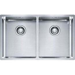 Zlewozmywak dwukomorowy FRANKE Box BXX 220/120 34-34 127.0370.188 Stal szczotkowana 74x45