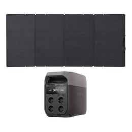 Panel fotowoltaiczny ECOFLOW 50051005 400W + Stacja zasilania ECOFLOW Delta 3 1024Wh Bank energii