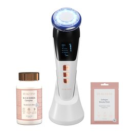 Urządzenie do mezoterapii bezigłowej  BEAUTIFLY B-Glossy PRO + Suplement diety BEAUTIFLY 3-6-9 Omega Complex (60 szt.) + Maseczka BEAUTIFLY Collagen Beauty Mask (8 sztuk)