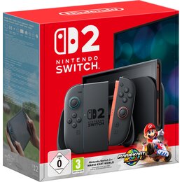 Konsola NINTENDO Switch 2 Czarny + Mario Kart World Gra NINTENDO SWITCH 2 + Kontroler NINTENDO Switch 2 Pro Czarno-biały