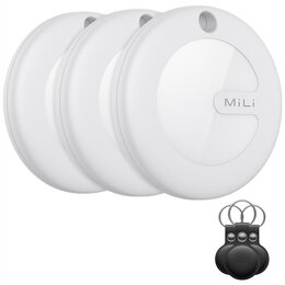 Lokalizator MILI MiTag Biały (3 szt.) + Etui Czarny (3 szt.)