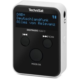 Radio TECHNISAT DIGITRADIO MOBIL 2 Cyfrowe Przenośne Czarno-biały