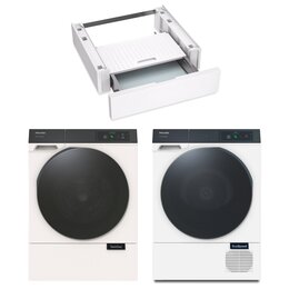 Pralka MIELE WQ 1000 9kg 1600 obr TwinDos + Suszarka MIELE TQ 1000 WP Nova Edition z pompą ciepła + Łącznik MIELE WTV 611
