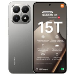Smartfon XIAOMI 15T 5G 12/512GB 6.83" 120Hz Szary