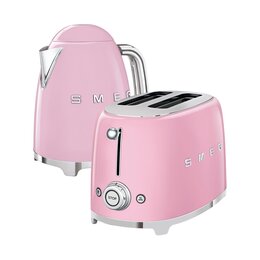 Czajnik SMEG KLF03PKEU Różowy + Toster SMEG TSF01PKEU Różowy