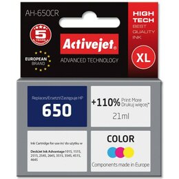 Tusz ACTIVEJET do HP 650 CZ102AE Kolorowy 21 ml AH-650CR