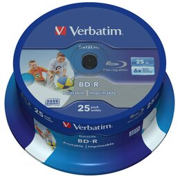 Płyta VERBATIM Printable BD-R, 25 GB, 6x (25 szt.)