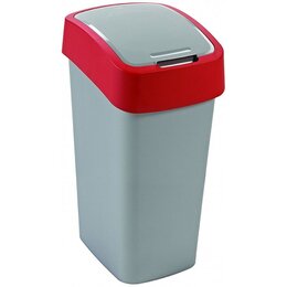 Kosz na śmieci CURVER Flip Bin 45L Szaro-czerwony