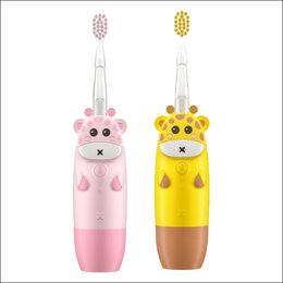 Szczoteczka soniczna INNOGIO Gio Giraffe Różowy + Szczoteczka soniczna INNOGIO Giogiraffe GIO-450 Żółty