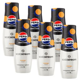 Syrop do saturatorów SODASTREAM Pepsi Max Zero Mango bez cukru 6 x 440 ml