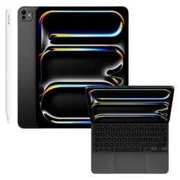 Tablet APPLE iPad Pro 13" 7 gen. 2024 2 TB 5G Wi-Fi Gwiezdna czerń + Etui na iPad Pro 13 cali APPLE Magic Keyboard Czarny Klawiatura + Rysik APPLE Pencil Pro
