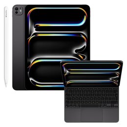 Tablet APPLE iPad Pro 13" 7 gen. 2024 Nanoglass 2 TB Wi-Fi Gwiezdna czerń + Etui na iPad Pro 13 cali APPLE Magic Keyboard Czarny Klawiatura + Rysik APPLE Pencil Pro