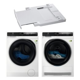 Pralka ELECTROLUX EW9F7607WCP ColourCare 900 11kg 1600 obr SoftWater + Suszarka ELECTROLUX EW9D787KCP z pompą ciepła + Łącznik AEG A1WYHSK1