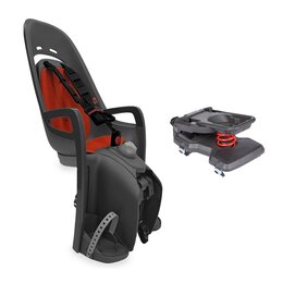 Fotelik rowerowy HAMAX Zenith Relax Adapter Szaro-czerwony + Adapter do bagażnika HAMAX 604022