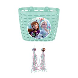 Koszyk na rower DISNEY Kraina Lodu 2 9229 Plastikowy + Wstążka do kierownicy DISNEY Kraina Lodu 2
