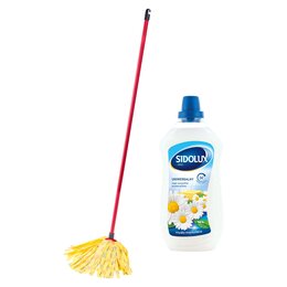 Mop paskowy VILEDA SuperMocio Soft + Płyn do mycia podłóg SIDOLUX Mydło Marsylskie 1000 ml