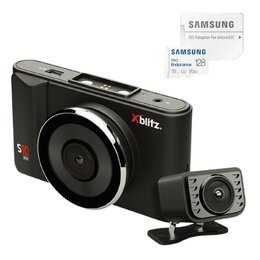 Wideorejestrator XBLITZ S10 Duo + Karta pamięci SAMSUNG Pro Endurance microSDXC 128GB + Adapter