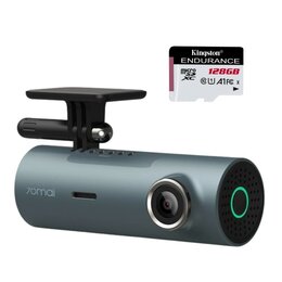 Wideorejestrator 70MAI M300 Dash Cam Niebieski + Karta pamięci KINGSTON Endurance microSDXC 128GB