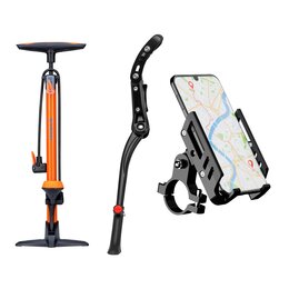 Pompka rowerowa VÖGEL VPO401 + Stopka do roweru VÖGEL VPD-220 + Uchwyt na telefon do roweru VÖGEL VUC601