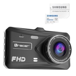 Wideorejestrator TRACER 4TS FHD Crux + Karta pamięci SAMSUNG Pro Endurance microSDHC 32GB + Adapter