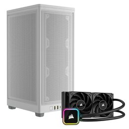 Chłodzenie wodne CORSAIR iCUE H115i RGB Elite + Obudowa CORSAIR 2000D Airflow Biały