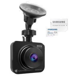 Wideorejestrator NAVITEL MSR300 GPS + Karta pamięci SAMSUNG Pro Endurance microSDXC 64GB + Adapter