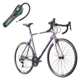 Rower szosowy BOTTECCHIA Duello M17 28 cali męski Szaro-biały + Pompka rowerowa BOSCH EasyPump 0603947000