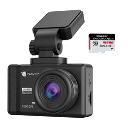 Wideorejestrator NAVITEL R500 GPS + Karta pamięci KINGSTON Endurance microSDXC 128GB